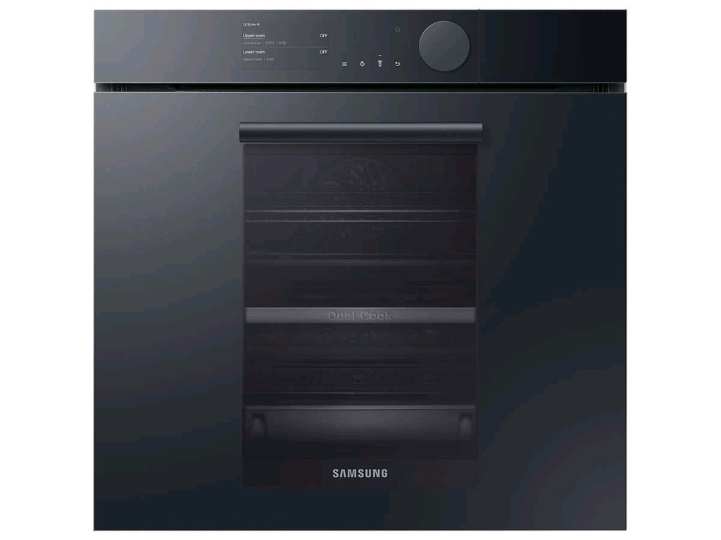 Samsung NV75T9979CD - Infinite Dual Cook Steam Einbaubackofen, Pyrolyse, Graphitgrau matt, A+