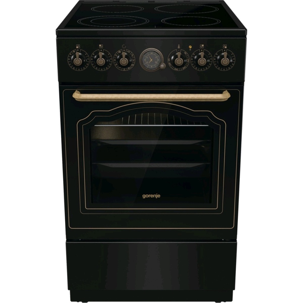 Gorenje Classico Collection GECS5B70CLB - Elektro-Standherdherd 50cm Glaskeramikkochfeld