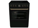 Gorenje GECS6B70CLB Schwarz - Standherd mit AquaClean and AirFry Funktion, Glaskeramikkochfeld, A